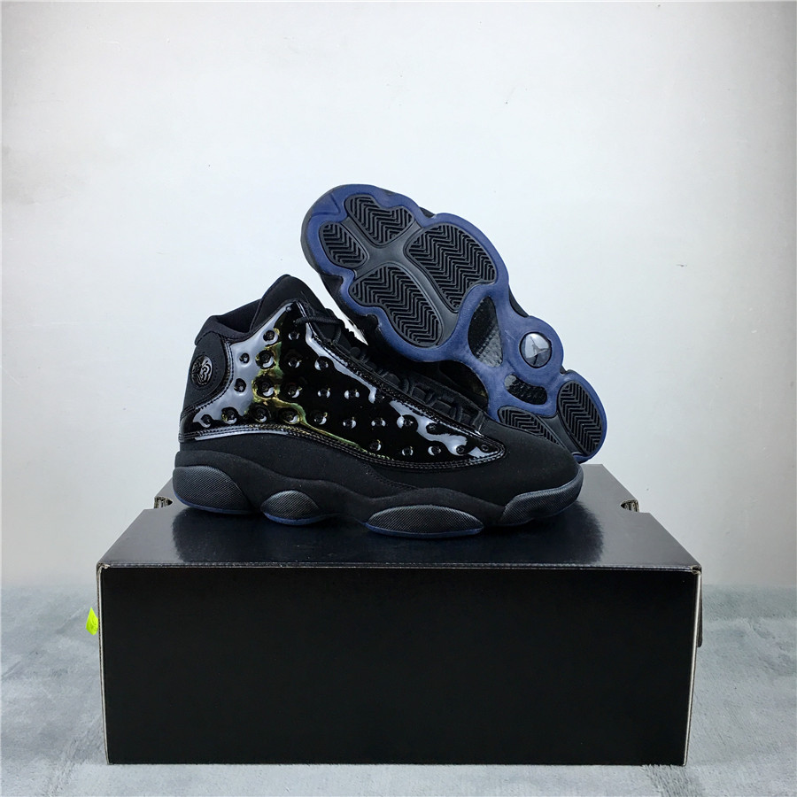 Original Air Jordan 13 Cap And Gown Black Gamma Blue Shoes - Click Image to Close